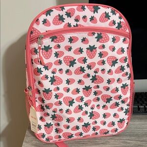 Strawberry Print Kids Backpack